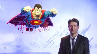lego superman and artist