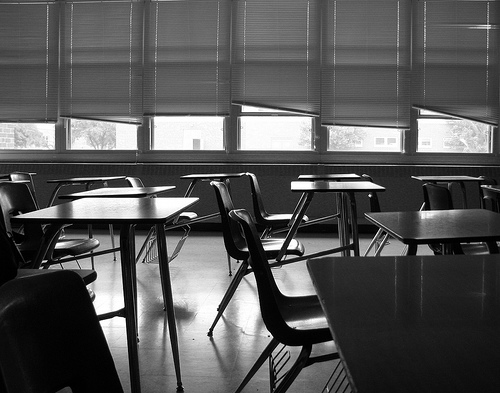 dark classroom